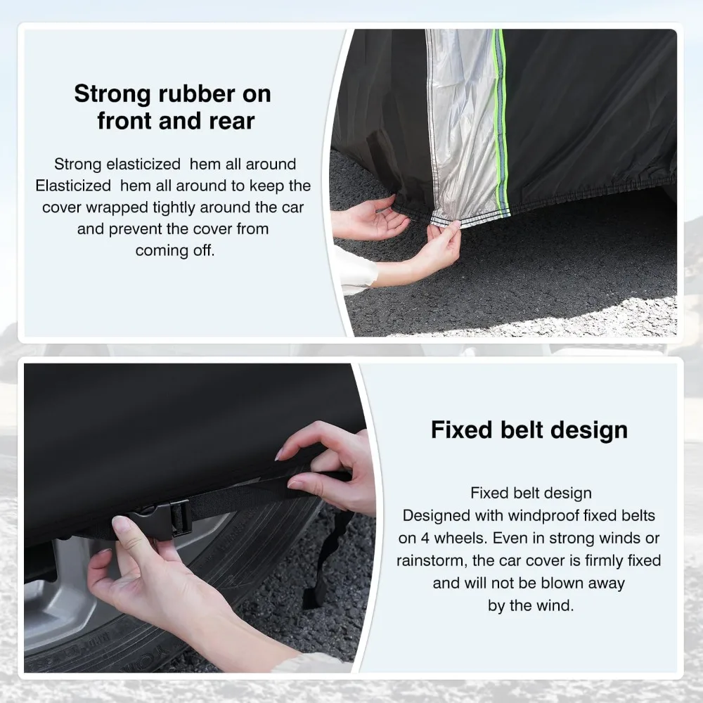 غطاء سيارة SUV مقاوم للماء مع سحاب وشرائط عاكسة لسيارة Toyota RAV4 1994-2026 #5