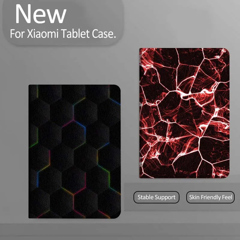 

Cracked Red Pattern Design Tablet Case For Xiaomi Redmi Mini Pad SE K 2 4 5 6 7 8 2023 2025 11 8.8 11.2 10.1 Pro Gift
