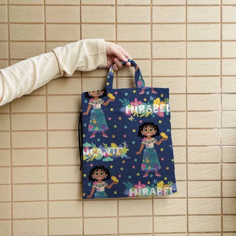 Disney-Bolso con cordón personalizado para hombre y mujer, bolsa de almacenamiento con diseño de dibujos animados, para el almuerzo, regalo Unisex