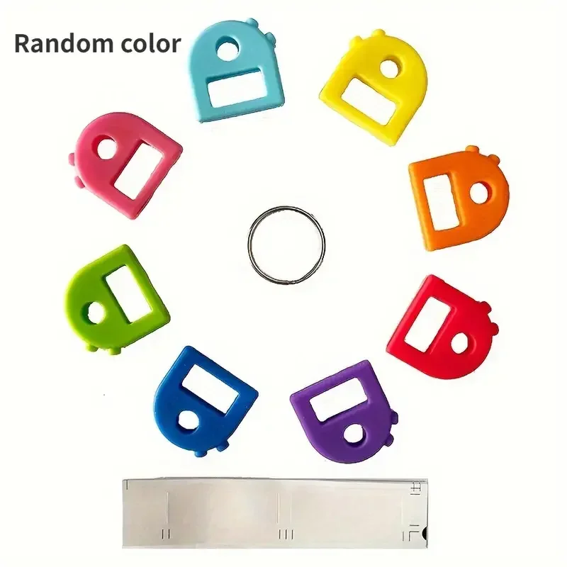 Silicone Key Covers Set Durable Key Caps Color Coded Key Identifiers for Easy Organizing Suitable for Home and Office Use