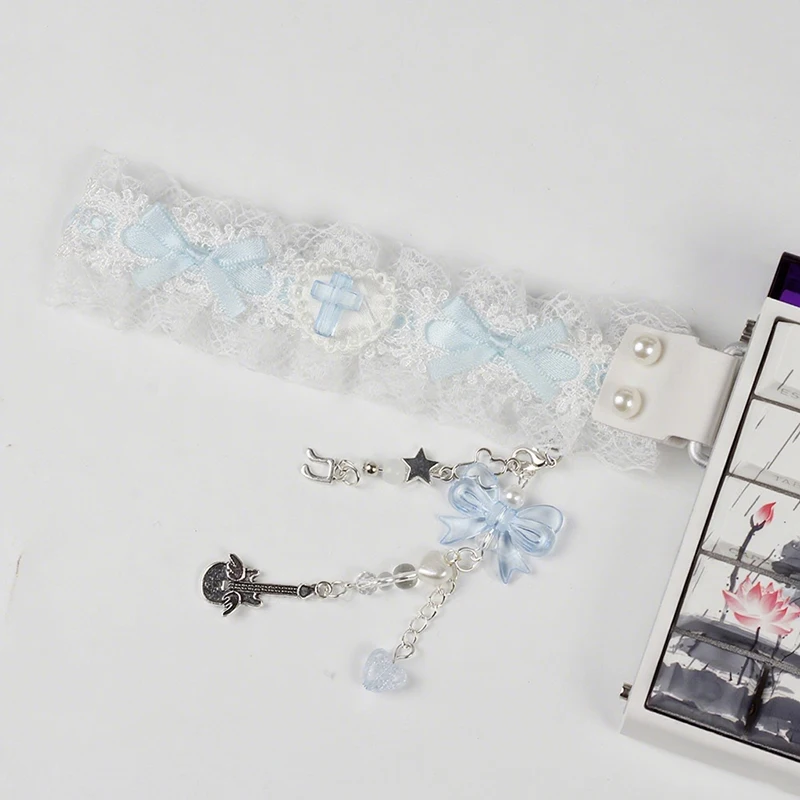 (.) Lace Keyboard Ribbon Mechanical Keyboard Strap Universal Personalized Keyboard Ribbon Keyboard Decor Accessories