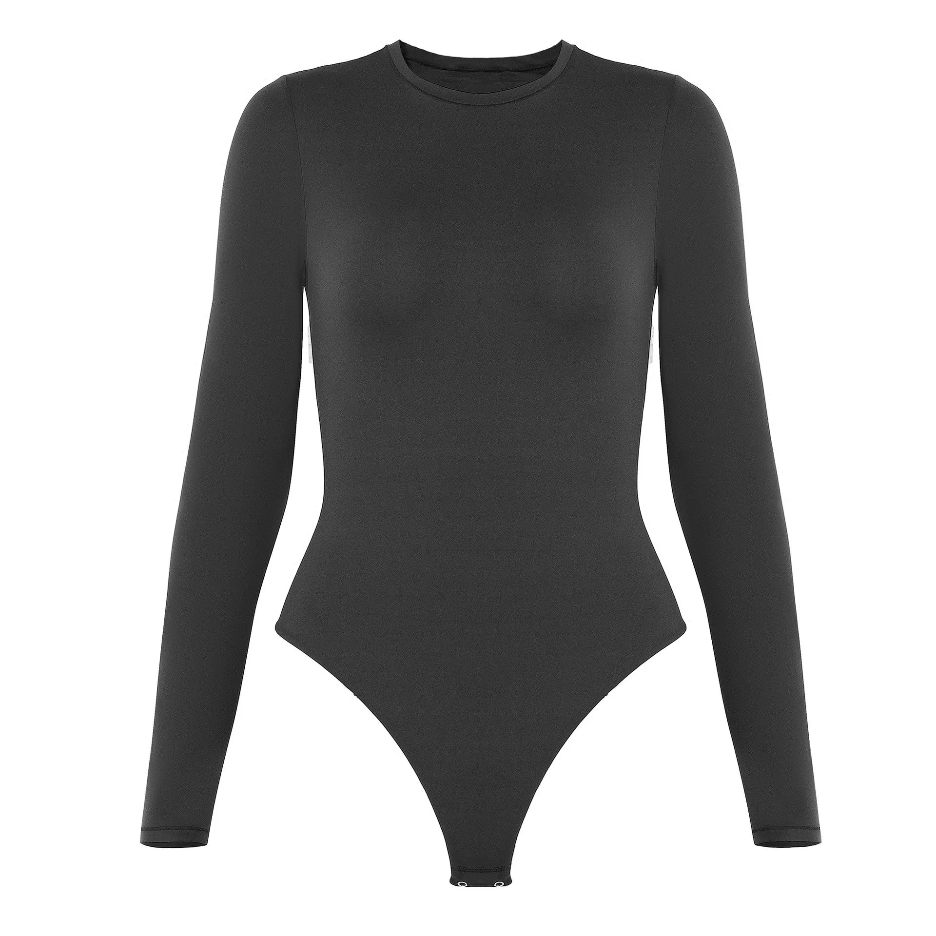 New Arrival High Elasticity Long Sleeve Two-layer Bodysuit Shaper for Women Sports Jumpsuit