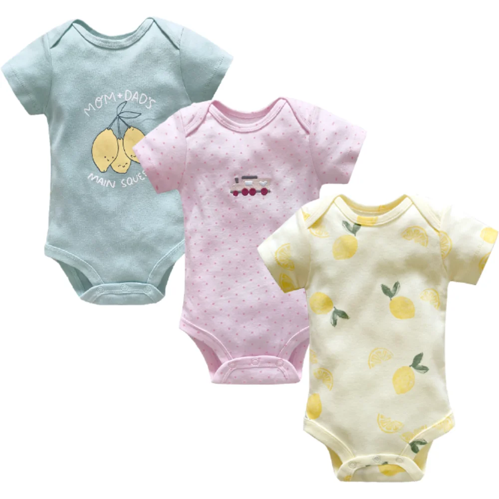 3 ピース/ロットソフトコットンベビーボディスーツファッショ - Baby Clothing Next のレビューと価格