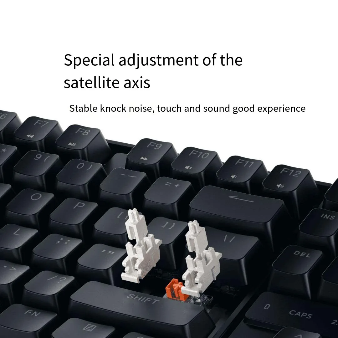 Xiaomi Mijia Mechanical Keyboard TKL 87 Key illuminated Bluetooth Wireless Wired 2.4GHZ 3-mode For Gaming Office,Windows&macOS