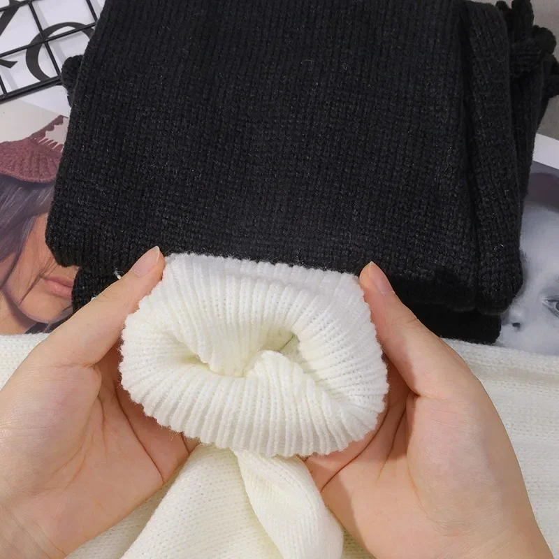 ロリータソックス 可愛い フレアニット ロングウォーマー フットカバー 白 黒 アームウォーマー レッグカワイイ JK 秋 カーフゲイター スイートレッグウォーマー