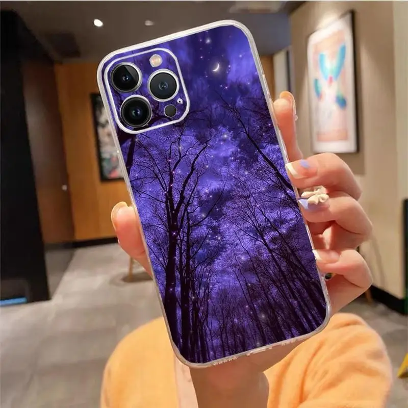 حافظة هاتف Apple iPhone قابلة للتطبيق على شكل شجرة الزهور 1 حافظة ناعمة من مادة TPU باللون الأسود لهاتف iPhone 16 15 Pro #3