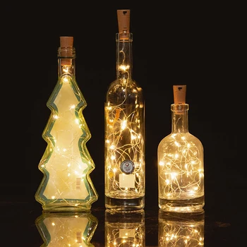 Bar LED bouteille de vin liège chaîne lumières fée lumières IP65 étanche décoration lumière bricolage noël mariage hôtel fête guirlandes