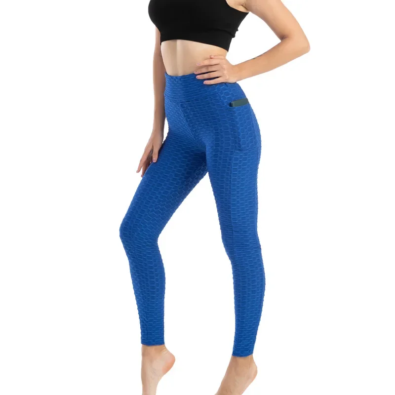 Frauen Mode Tasche Blase Hosen Stretchy Dünne Leggings Gym Laufen Radfahren Fitness Hosen Hohe Taille Hüfte Lift Leggings Weibliche – Detail 29