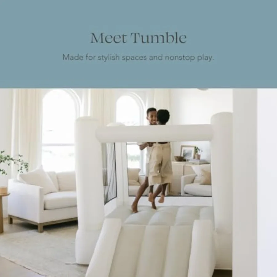 ニュートラルタンブルインフレータブルバウンスハウス（送風機付き）、8x8キッズジャンプハウス（屋内外遊び用）、バウンシーキャッスル、対象年齢3～8歳