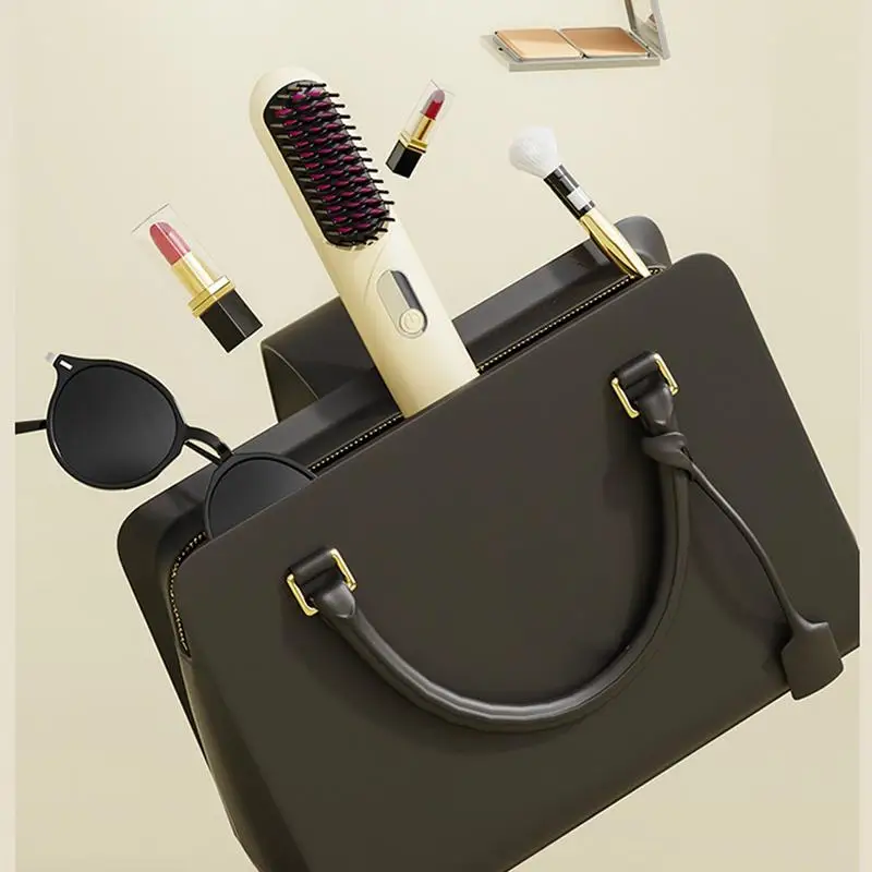 Alisador de cabelo pente sem fio doméstico alisador de cabelo tecnologia de aquecimento rápido ferramenta de modelagem de cabelo para viagens dorrmitárias