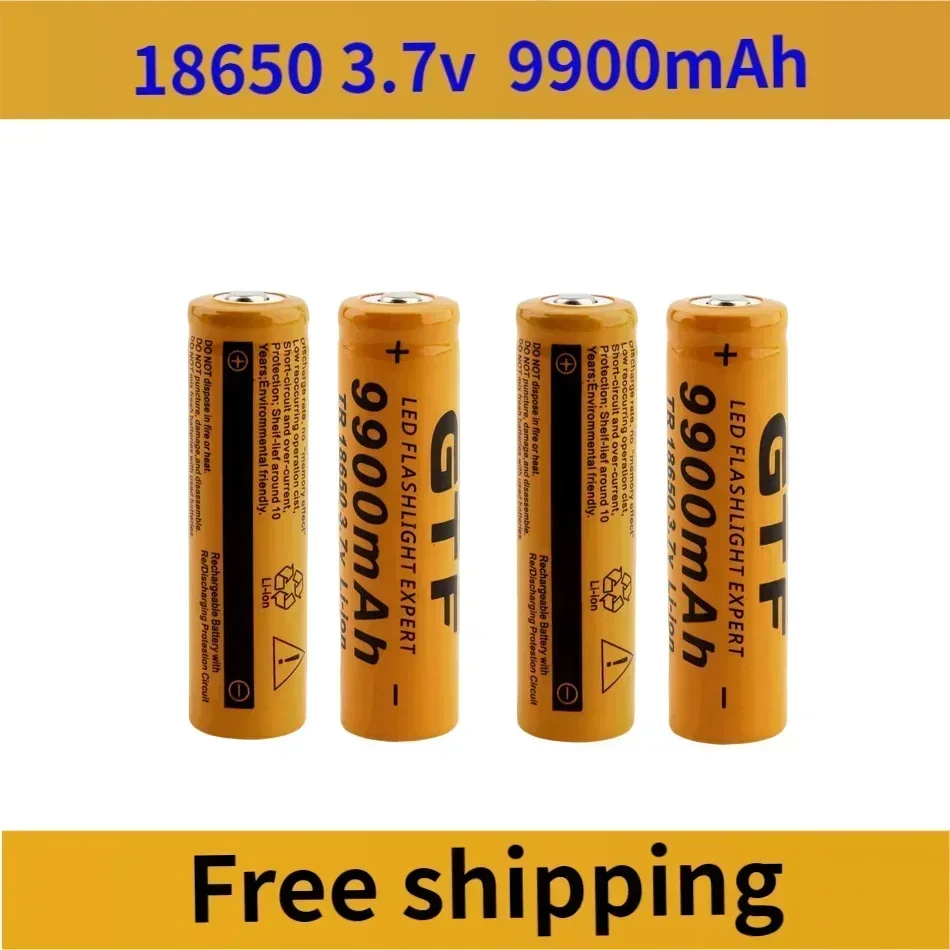 new fast charging 18650 battery high quality 9900mah 3.7V 18650 Li ion battery flashlight charging battery