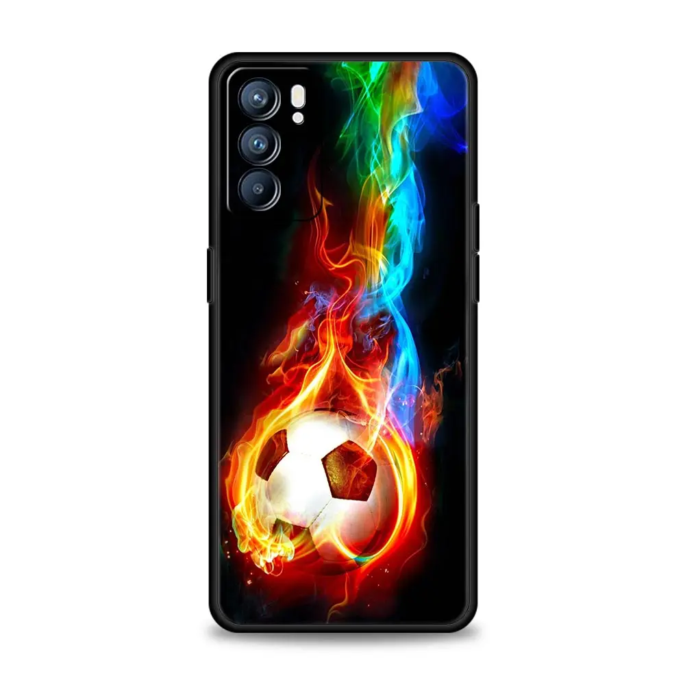 Capa de telefone de futebol para oppo reno13 reno12 reno11 f reno10 pro a54 5g encontrar x5 a53 a52 a9 a57 a78 4g a79 a80 a98 capa