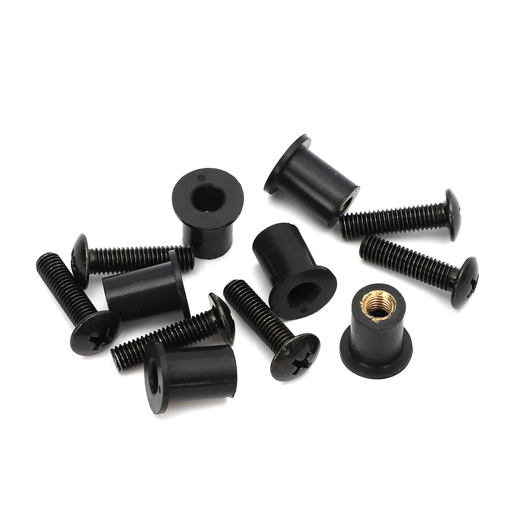 For Yamaha Snowmobile rubber Windshield Screws And Rubber Nuts YZF R1 R6 R125 FZR400 XJ600 Replace 90179-05523 / 90150-05024-00