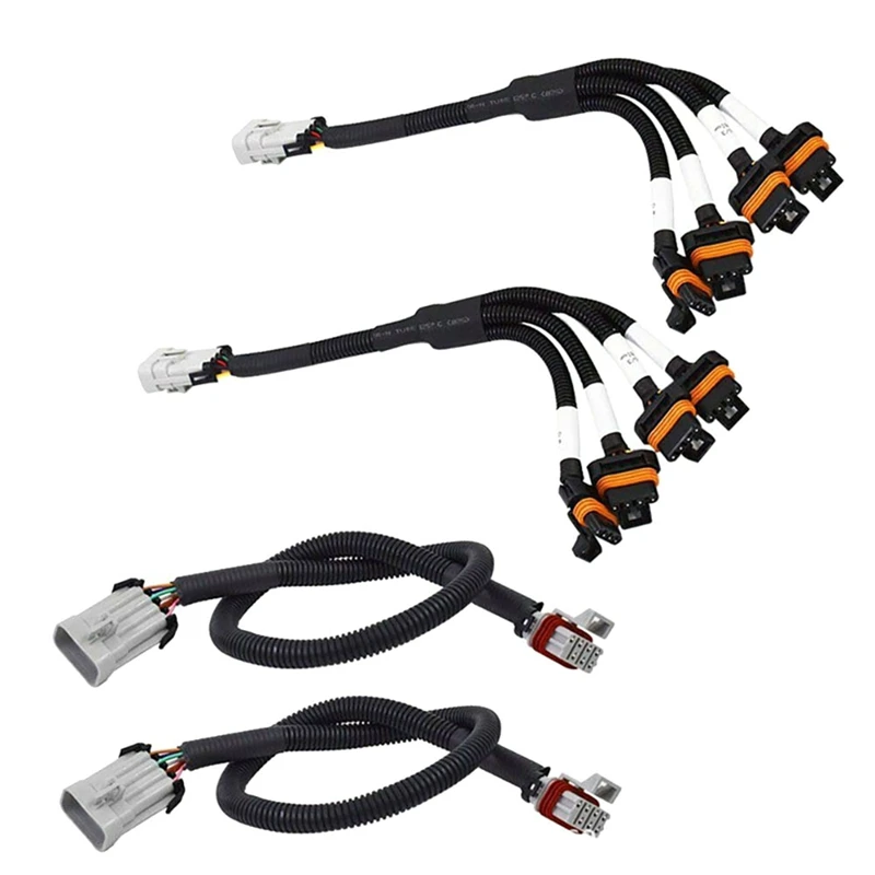 

4 PCS 24Inch Coil Extension Harness & Coil Harness Black Automotive Supplies For LS1 LS6 LSX 12558948, D580, 16600-02, 23100-02