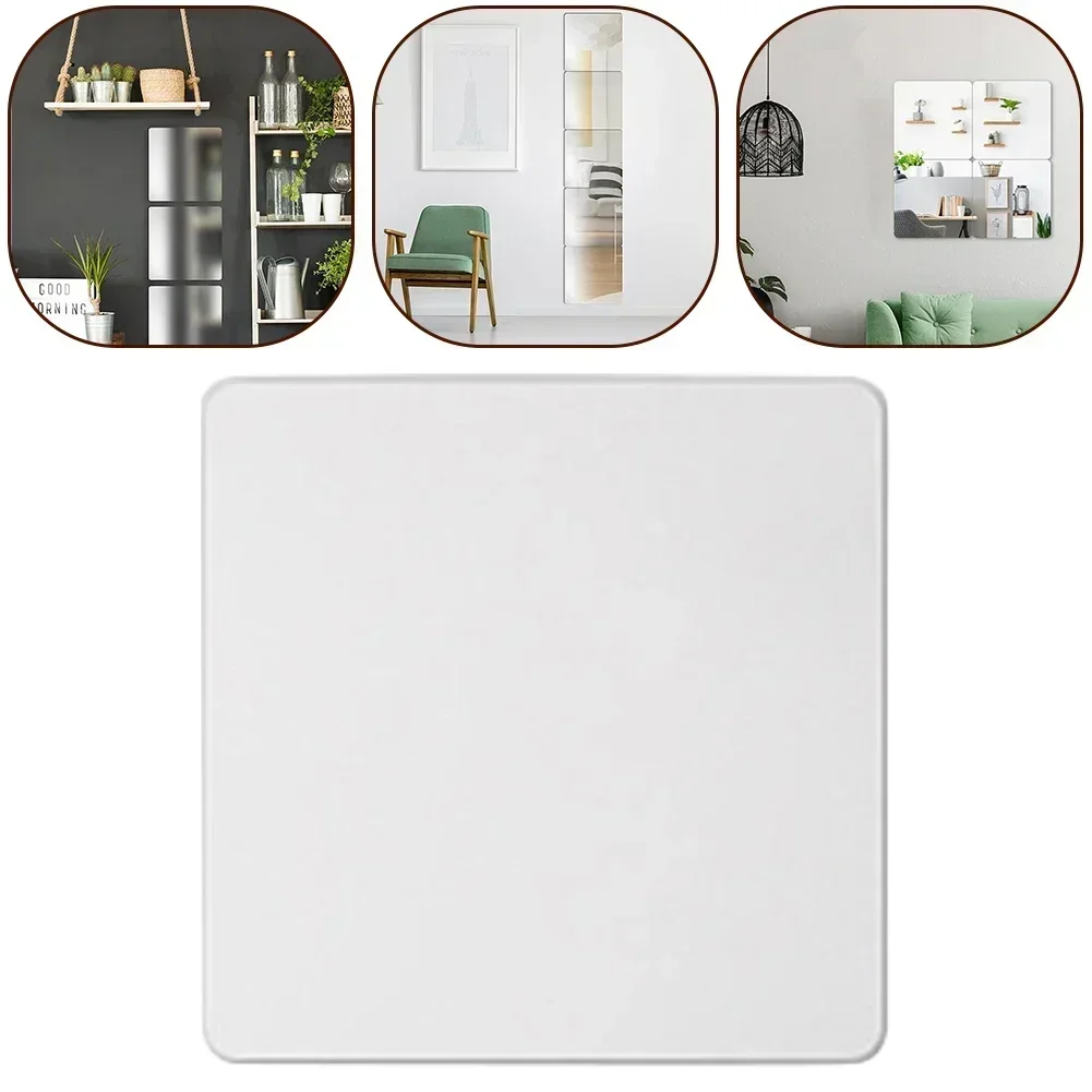 20 X 20cm Acrylic Flexible Mirror Sheets SelfAdhesive Mirror Tiles Home Decor Mirror Walls Vanity Mirrors Flexible Mirror Plate