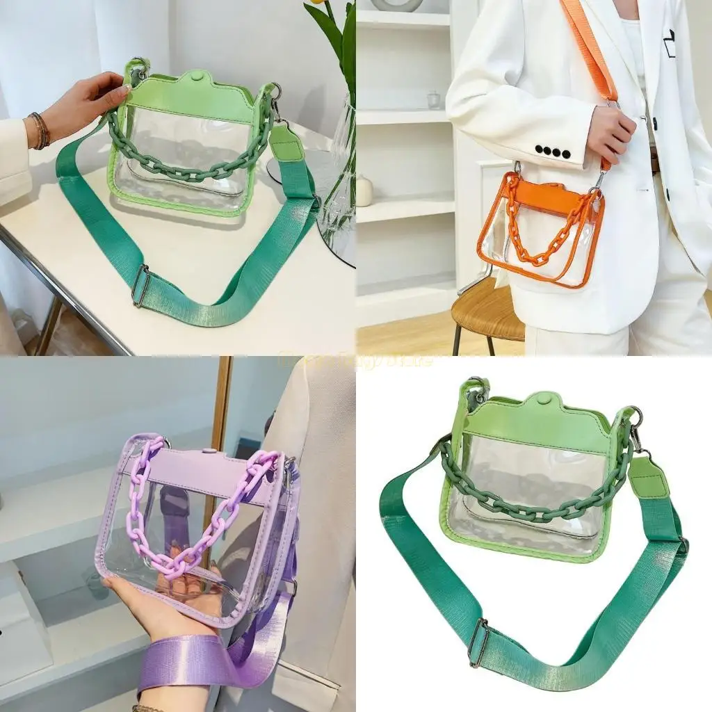 

X90d женщины прозрачные чистые кошельки по кроссовым мешкам для пляжных мешков на плечах акриловой сумочка стадион одобренные