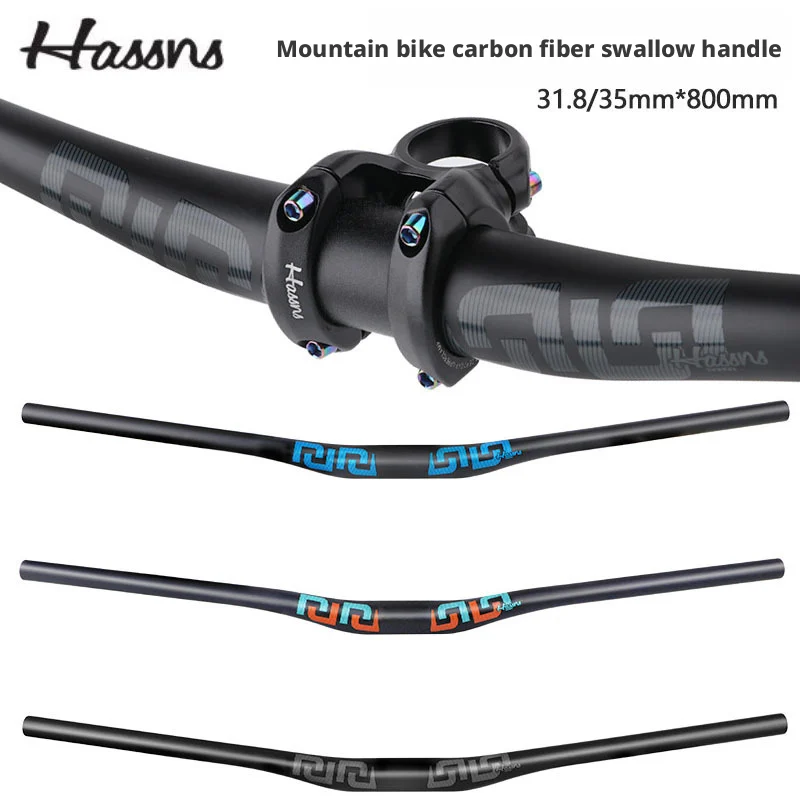 Extra Langer Leichtgewichtiger Carbon-Faser MTB Lenker 31,8mm 35mm Riser für Mountainbikes