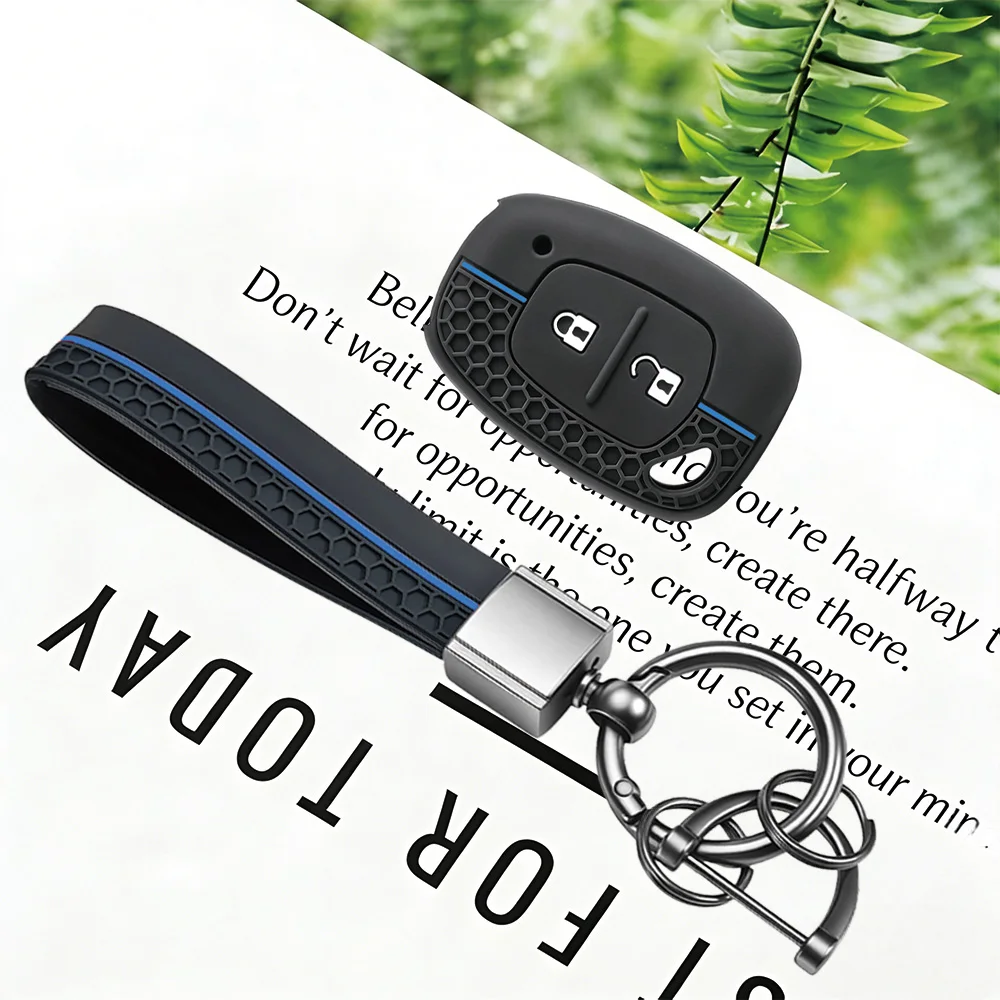 Non-slip Silicone Key Fob Cover WithKeychain for Opel Vivaro Movano Renault Traffic Kangoo Nissan Vauxhall, Honeycomb Shockproof