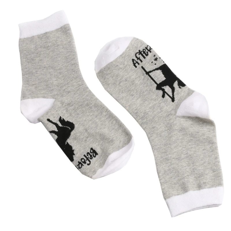 Unisex Funny Saying Cotton Socks Before Wine After Wine Letters Drunken Horse Printed Novelty Tube Drop Shipping