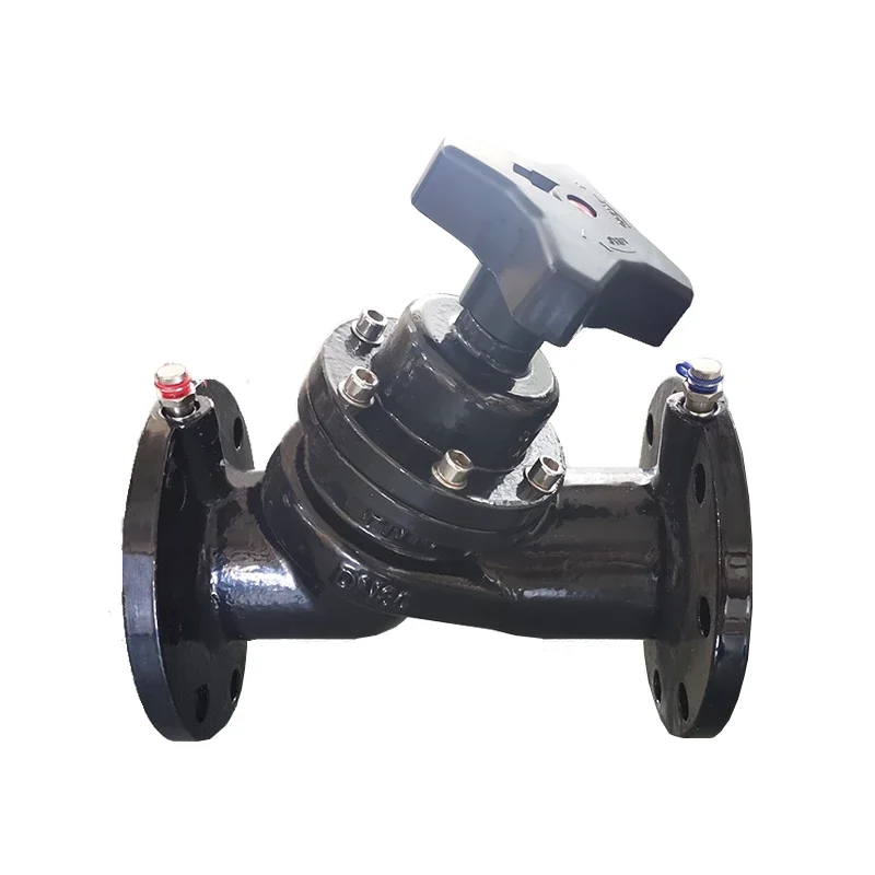 Winvall DN65 Static Balance Valve Manual Control Flange Ball Valves Cast Iron Water Flow Balancing Valve