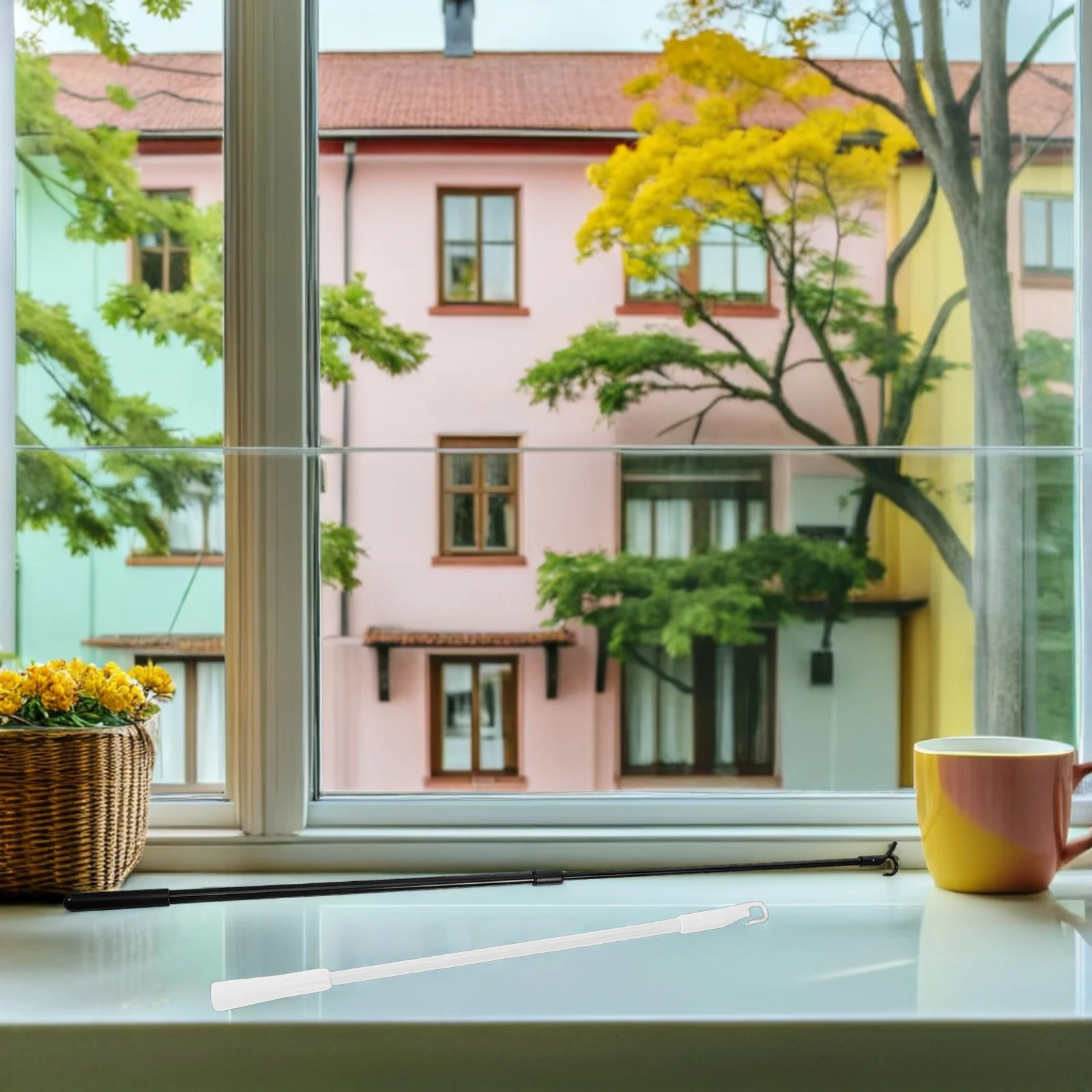 

2Pcs Blind Wand Aluminum Alloy Adjustable Telescopic Opener Stick for Vertical Horizontal Window Blind Replacement Parts