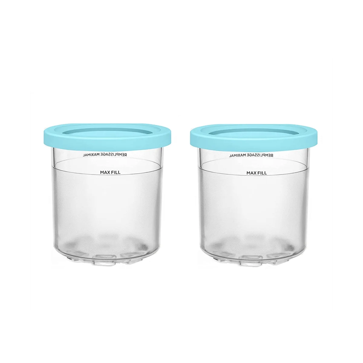 2Pcs Ice Cream Pints Cup for Ninja for NC299AM C300S Series Reusable Can Store Ice Cream Gelato