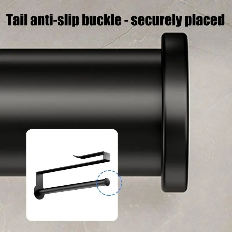 

Space Saving Kitchen Paper Roll Holder Cling Film Storage Rack Under Cabinet Storage Shelf Bathroom Towel Rack M4YD