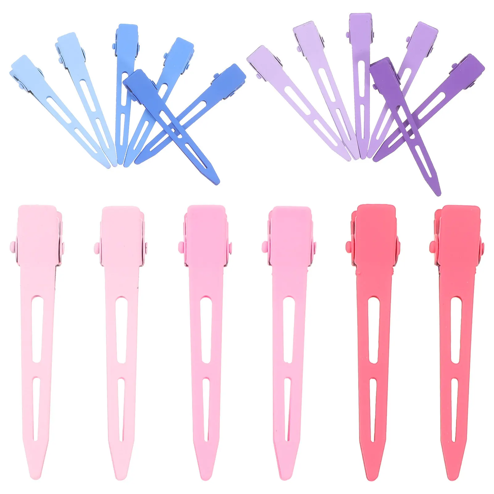 18pcs No Crease Hair Clips Durable Metal Bobby Pins for Styling Women Pink Blue Purple Gradient Hair Partition Folder view 5