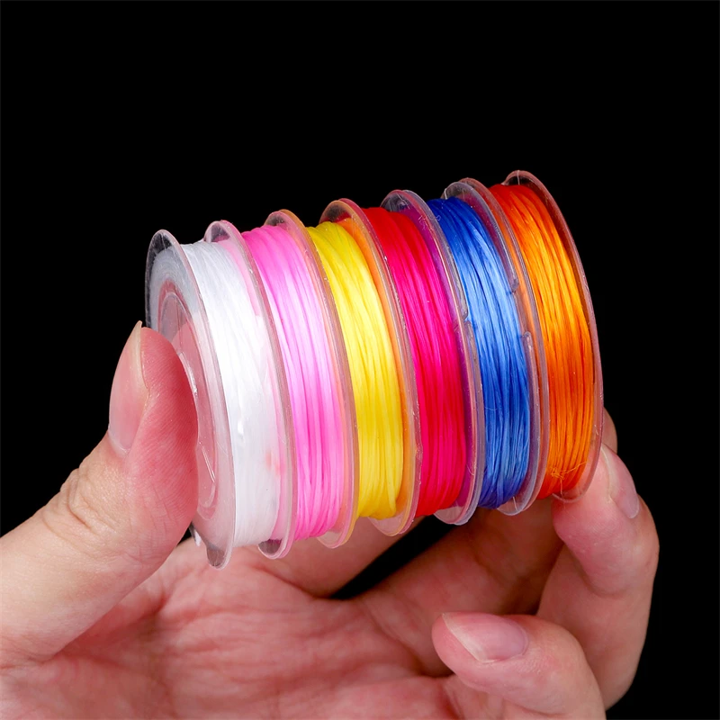 50/80/100M Random Color 0.7mm Colorful Crystal Elastic Beading Rope Cord Thread String For DIY Necklace Bracelets Jewelry Making