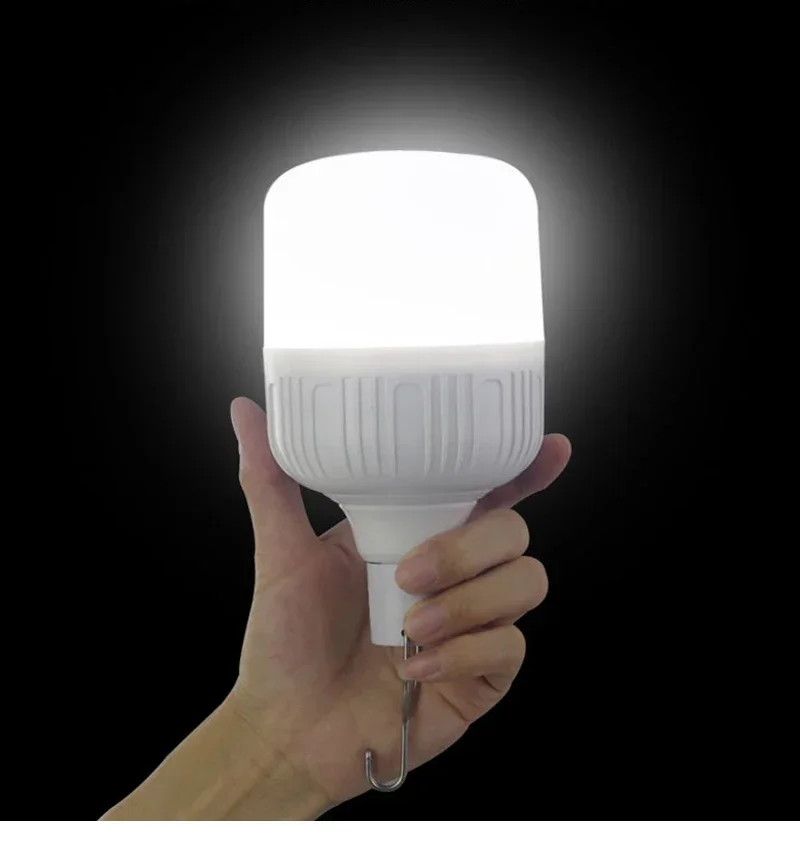 Lampadina a lanterna portatile da 650W luce da campeggio lampadina a LED ricaricabile USB 5 modalità di illuminazione lampadina di emergenza per