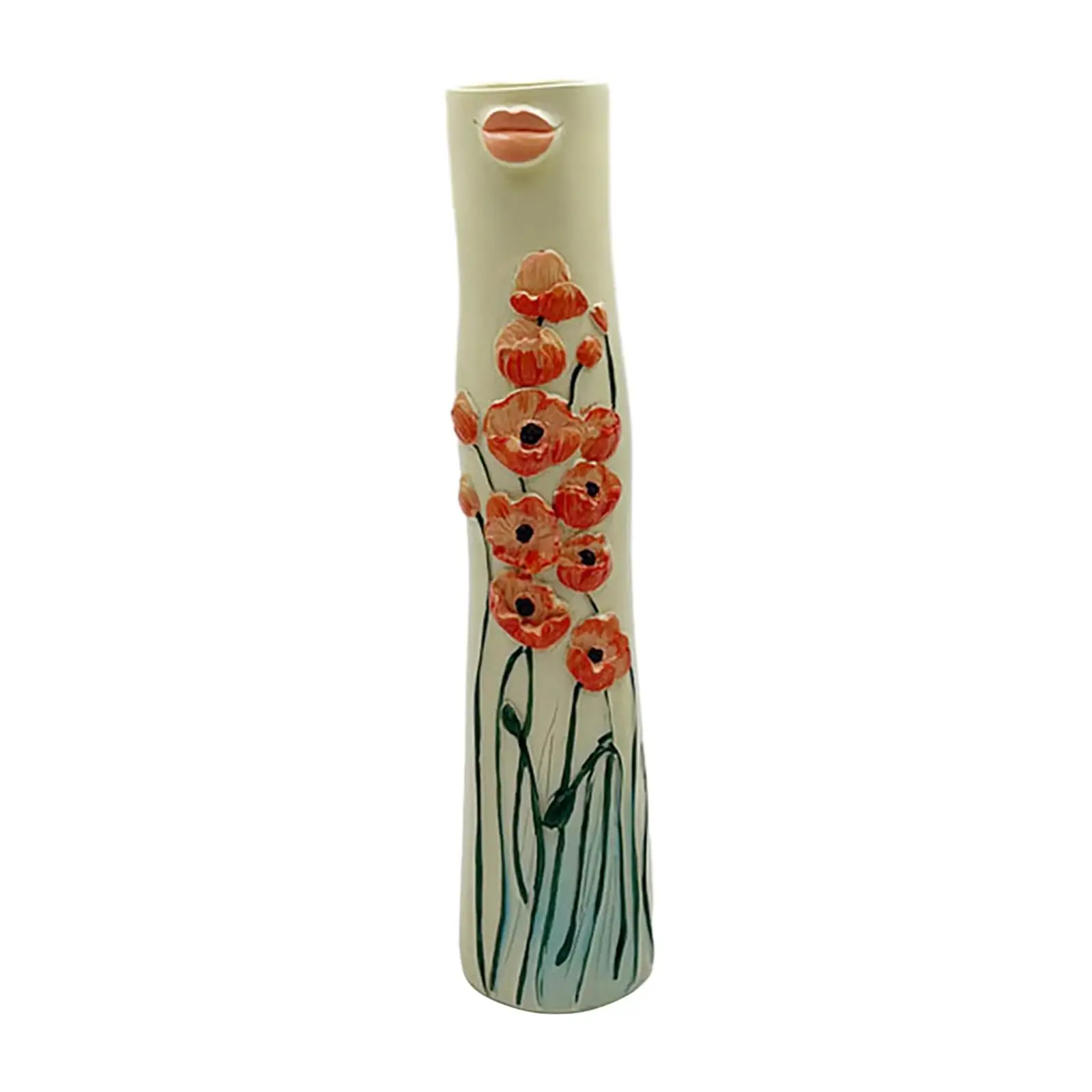 Boho Resin Vase Decorative Creative Character Vase for Table Office