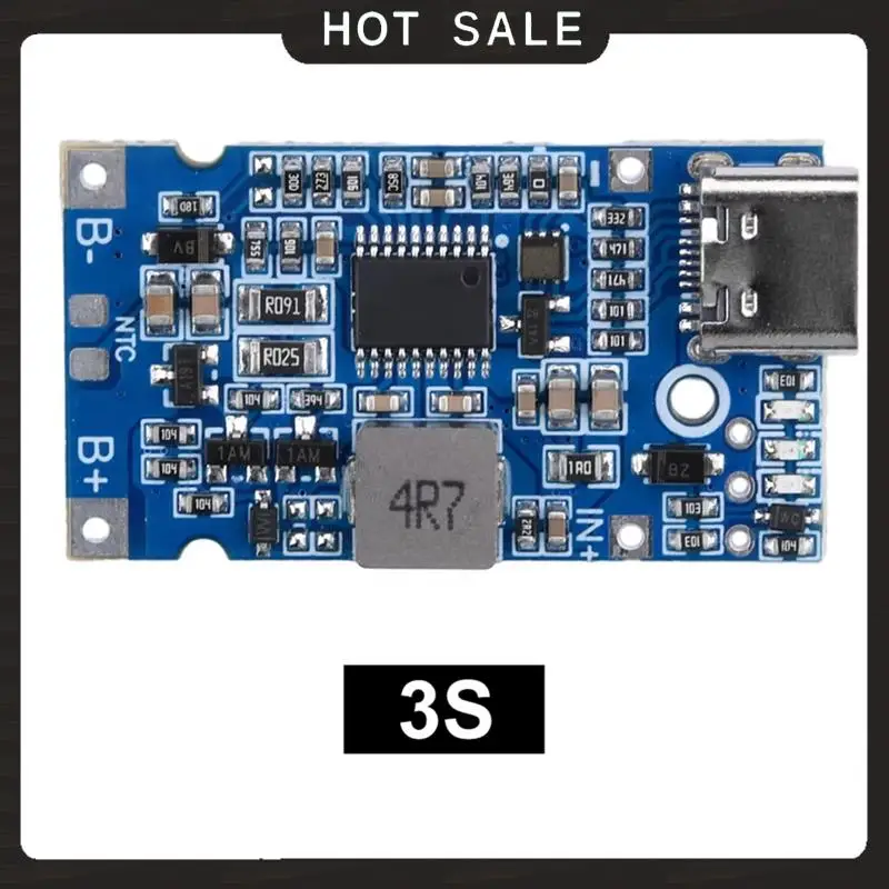 وحدة شحن بطارية ليثيوم للتسليم لمدة 24 ساعة من النوع C USB 2S 3S 4S BMS 4.5V-15V 18W 2A تدعم درجة حرارة الشحن السريع QC Pro