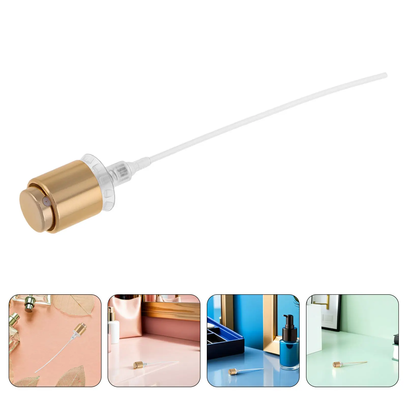 

12Pcs Luxury Gold Perfume Spray Pump Top Replacement Nozzle for Essential Oil Perfume Bottles Universal Fit Sprayer