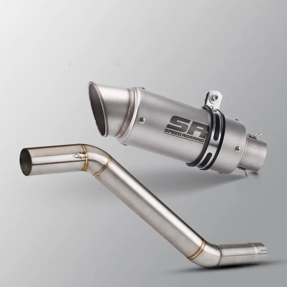 CFmoto NK 400 650 NK400 NK650 エスケープ バイク用 エキゾースト ミッドリンクパイプ 51MM スリップオン ブラック/シルバー/ブルー マフラーチップ付き