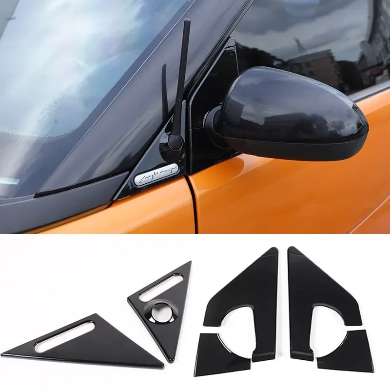 

ABS Car Rearview Mirror Triangle Trim Panel For Benz Smart 451 Fortwo 2009-2015 A-pillar Antenna Decorative Sticker Accessories