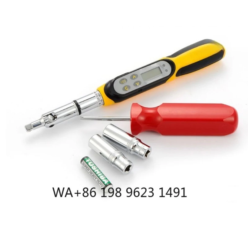 digital display torque wrench, lightweight mini spanner with flexible adapter, accurate hand tool for DIY craft