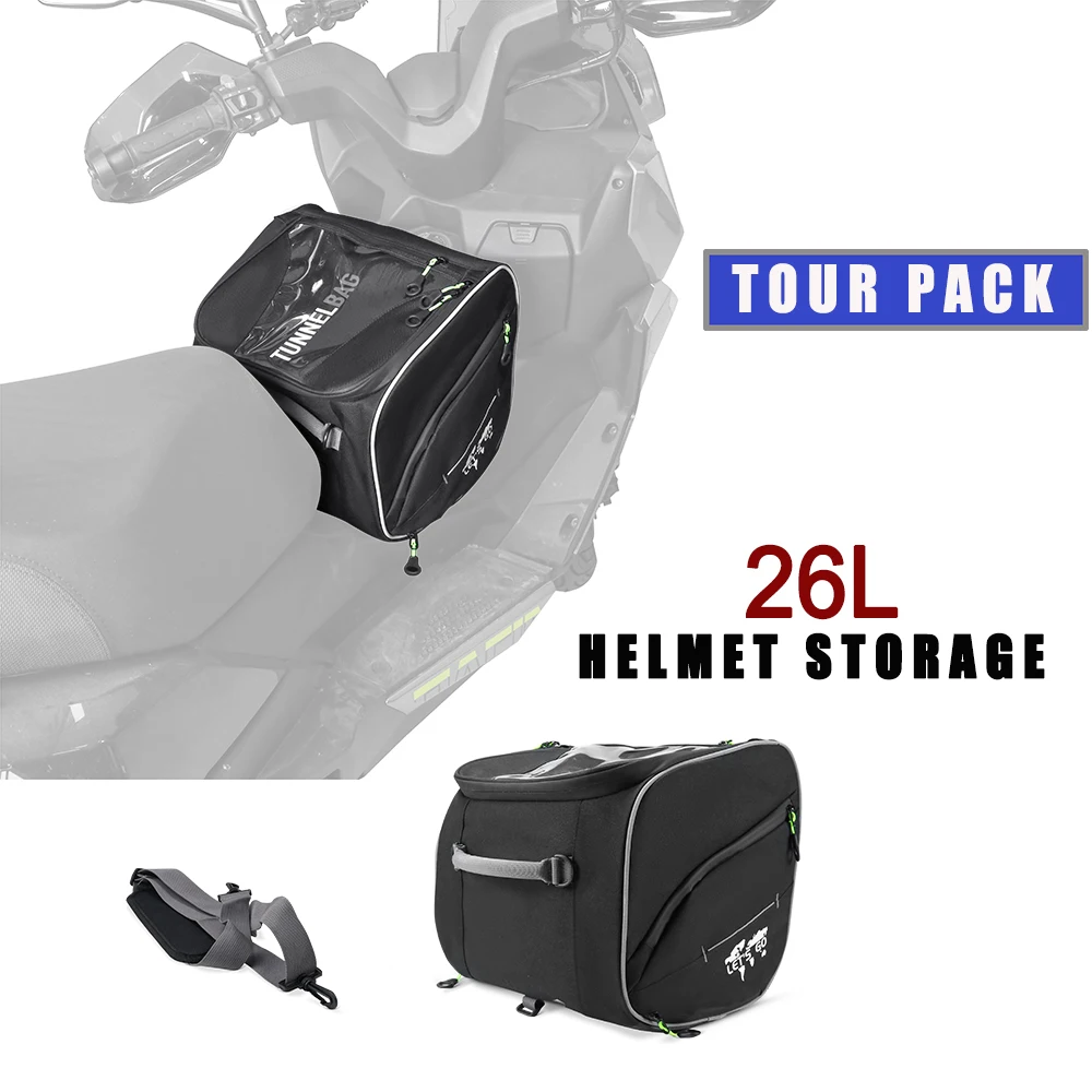 Motorcycle Scooters 26L Storage Tunnel bag Rear Seat Tail Bag For Honda ADV 150 ADV 160 350 PCX 125 150 160 NMAX 125 150 155