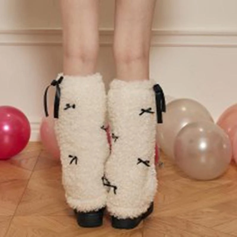 

Y5GC Faux Furs Leg Warmer Winter Warm Furs Boot Cuffs Cover,Party Costumes Shoe Cover