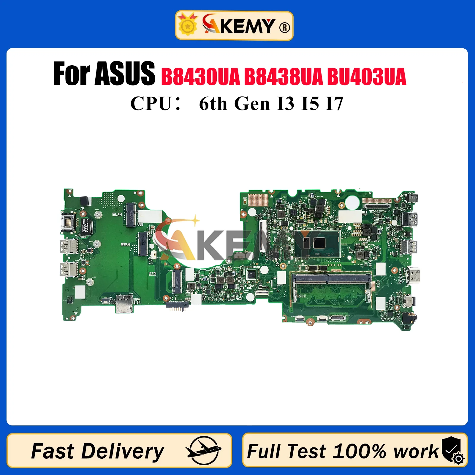 

BU403UA Laptop Motherboard For ASUS ExpertBook BU403U B8430UA B8438UA BU403UA Notebook Mainboard With I3 I5 I7 CPU 100% tests OK