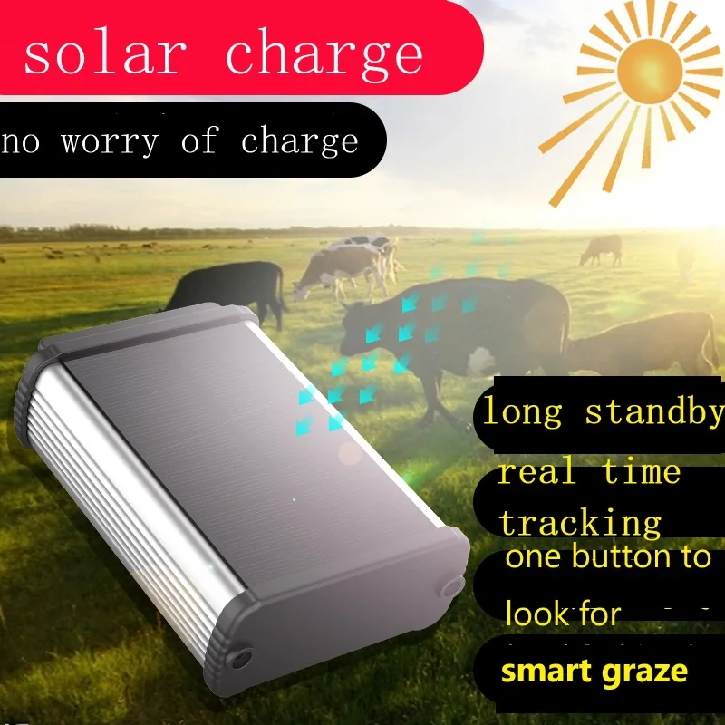 4G GPS Tracker Big Battery 18000mAh Solar Collar For Cow Sheep Cattle Horse Camel hunting dog pigeon Animal gps tracking RYDB38