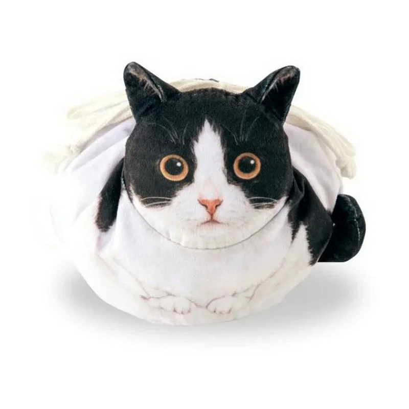 Kosmetik-Aufbewahrungstasche in Katzenform, niedliche Make-up-/Hautpflege-Organizer-Tasche in Reisegröße mit Kordelzugverschluss, Geschenktasche für Katzenliebhaber – Detail 8