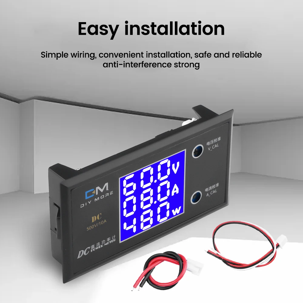 DC 0-500V 10A Digital Multimeter High-precision LCD Three-digit Digital Display Voltmeter Ammeter Current Voltage Meter