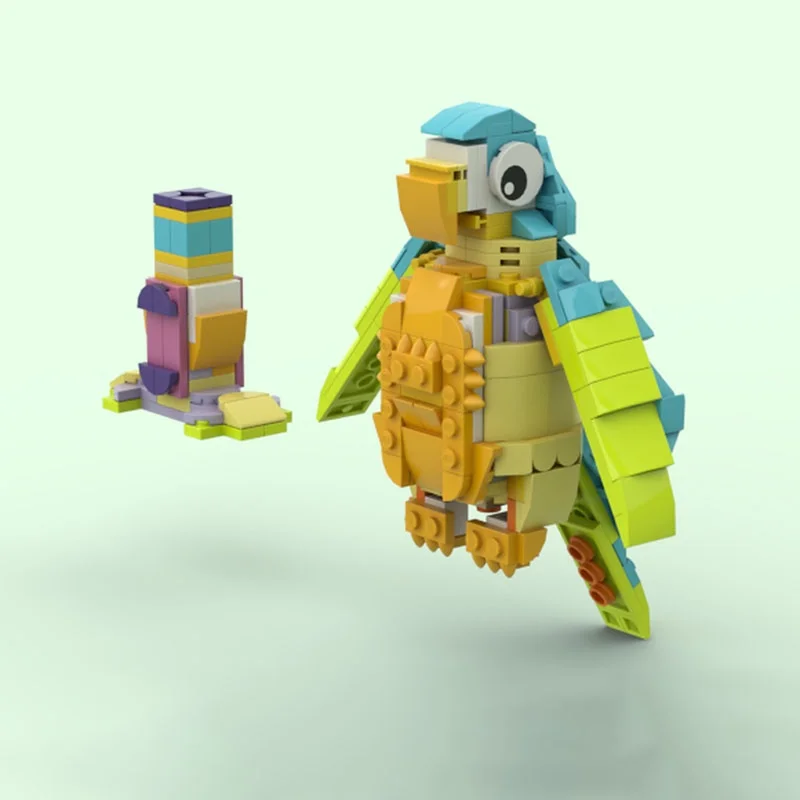 250 قطعة MOC الزمرد الببغاء الموسمية عيد الفصح نموذج اللبنات العمارة تجميع اللعب DIY بها بنفسك التعليم هدايا عيد الميلاد الطوب #4