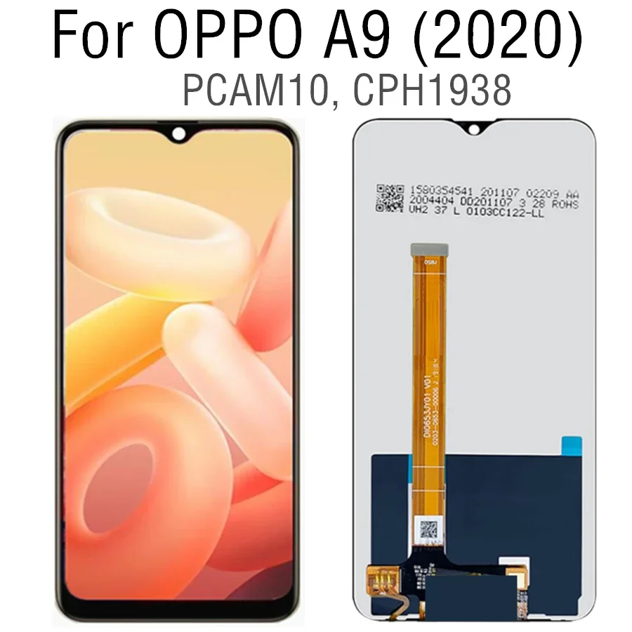 FOR OPPO A9 2019 LCD Display Touch Screen Digitizer Assembly Replacement parts For OPPO A9 PCAM10 CPH1938 LCD