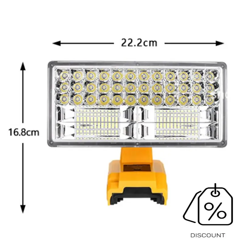 BAAG-Para 14.4-20V Luz de iluminação externa 40W 4200LM Iluminação de emergência LED Luz de trabalho externa sem fio para carro Repa