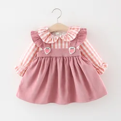 6M-3T Spring Newborn Baby Dress Girl Princess Cotton First Birthday Girl Party Dress Baby Clothing Toddler Dress 2023