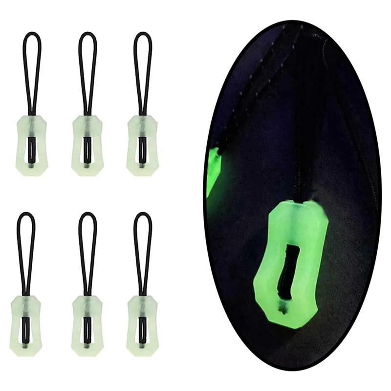 A99T 40 Pcs Self Luminous Zipper Pulls, Zipper Puller Head Glow In The Dark Anti Lost For Outdoor Mountaineering Camping