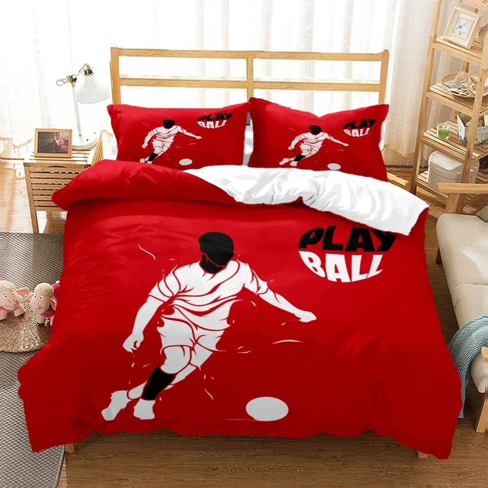 

3D Print Football Soccer/ Football Comfortable Duvet Quilt Cover Pillowcase Bedding Set Children Bedroom Decoration Home Textile