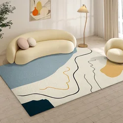 Modern Minimalist Abstract Largearea Living Room Carpet Soft and Fluffy Bedroom Carpets Thickened Plush Washable Household Rugs