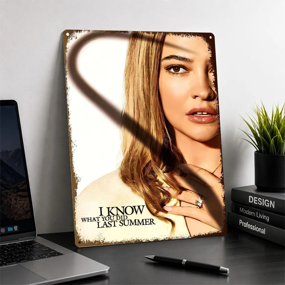 I Know What You Did Last Summer Woman Portrait Printed Poster Customized Metal Sign Cult Film Style Wall Art Living Room Decor